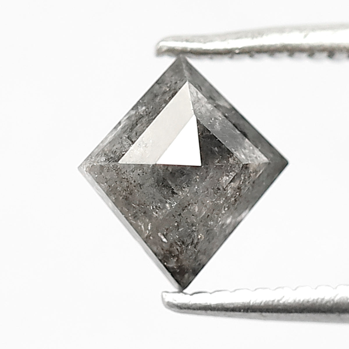 0.89 CT kite Shape Salt and Pepper Diamond 7 MM black grey Color Loose Natural Diamond For Wedding Ring