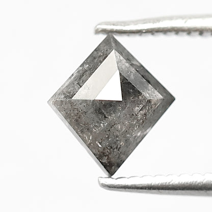 0.89 CT kite Shape Salt and Pepper Diamond 7 MM black grey Color Loose Natural Diamond For Wedding Ring