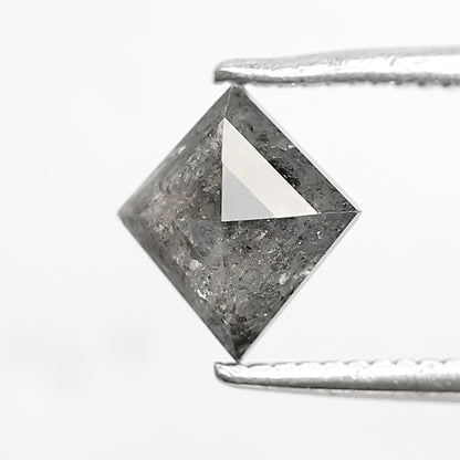 0.89 CT kite Shape Salt and Pepper Diamond 7 MM black grey Color Loose Natural Diamond For Wedding Ring