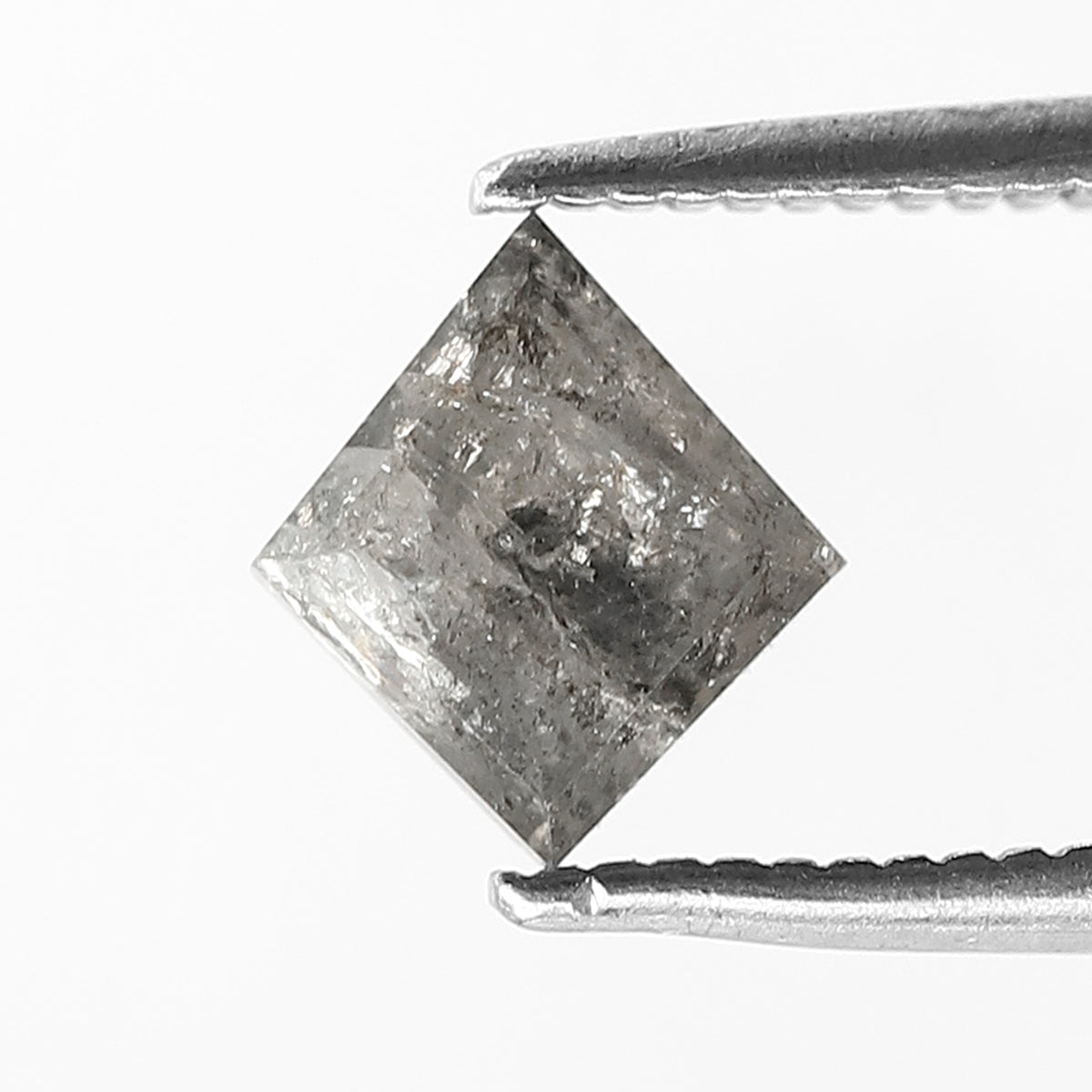 0.89 CT kite Shape Salt and Pepper Diamond 7 MM black grey Color Loose Natural Diamond For Wedding Ring