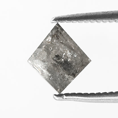 0.89 CT kite Shape Salt and Pepper Diamond 7 MM black grey Color Loose Natural Diamond For Wedding Ring