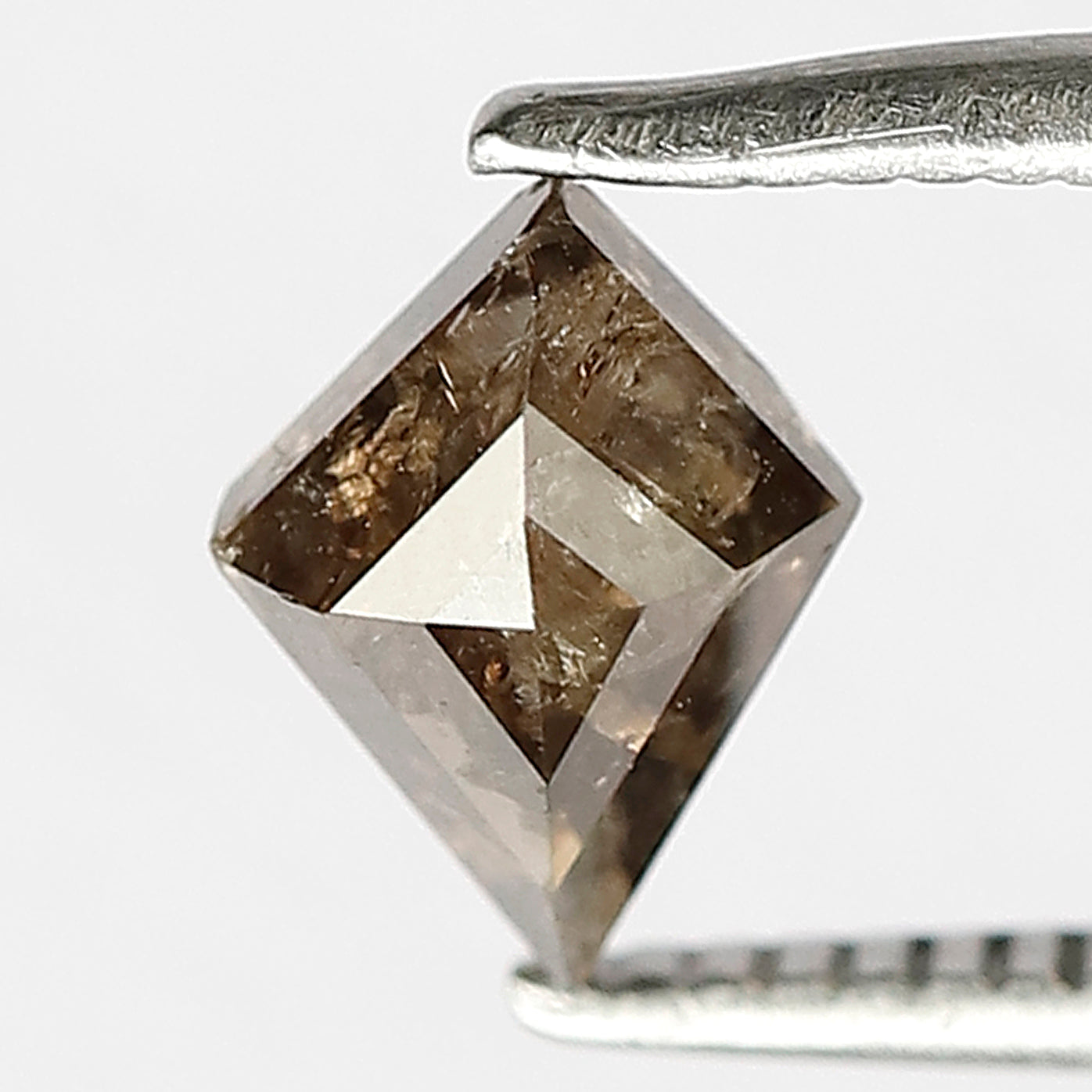 0.76 CT 7.1 MM salt and pepper diamond fancy brown color kite cut for custom ring