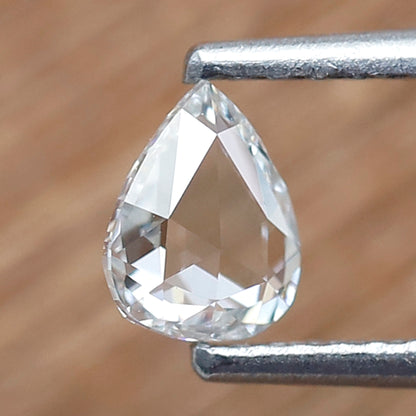 0.27 CT Pear Shape Natural Rose Cut Diamond, 5.30 x 4.20 mm GH color Si Clarity Loose Diamond