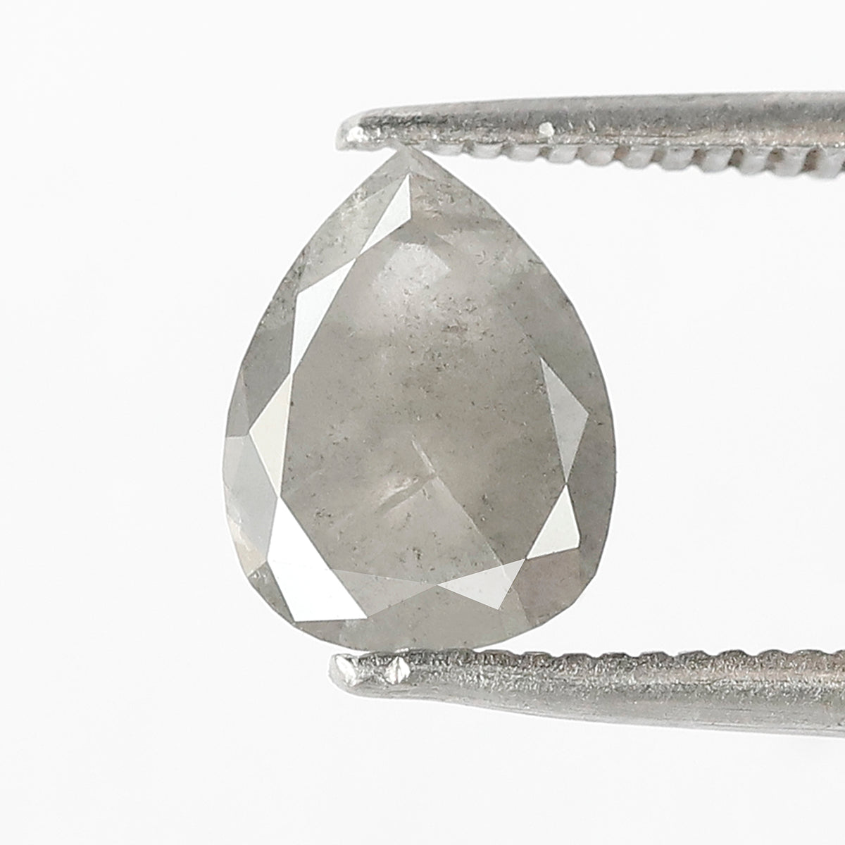 1.49 CT pear Shape Salt and Pepper Diamond 8.40 MM black grey Color Loose Natural Diamond For Wedding Ring