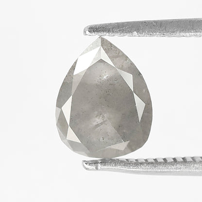 1.49 CT pear Shape Salt and Pepper Diamond 8.40 MM black grey Color Loose Natural Diamond For Wedding Ring