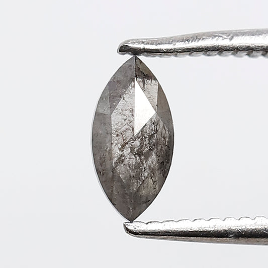 0.34 CT 7 MM Marquise Salt and Pepper Loose Natural Gray Black Color Diamond