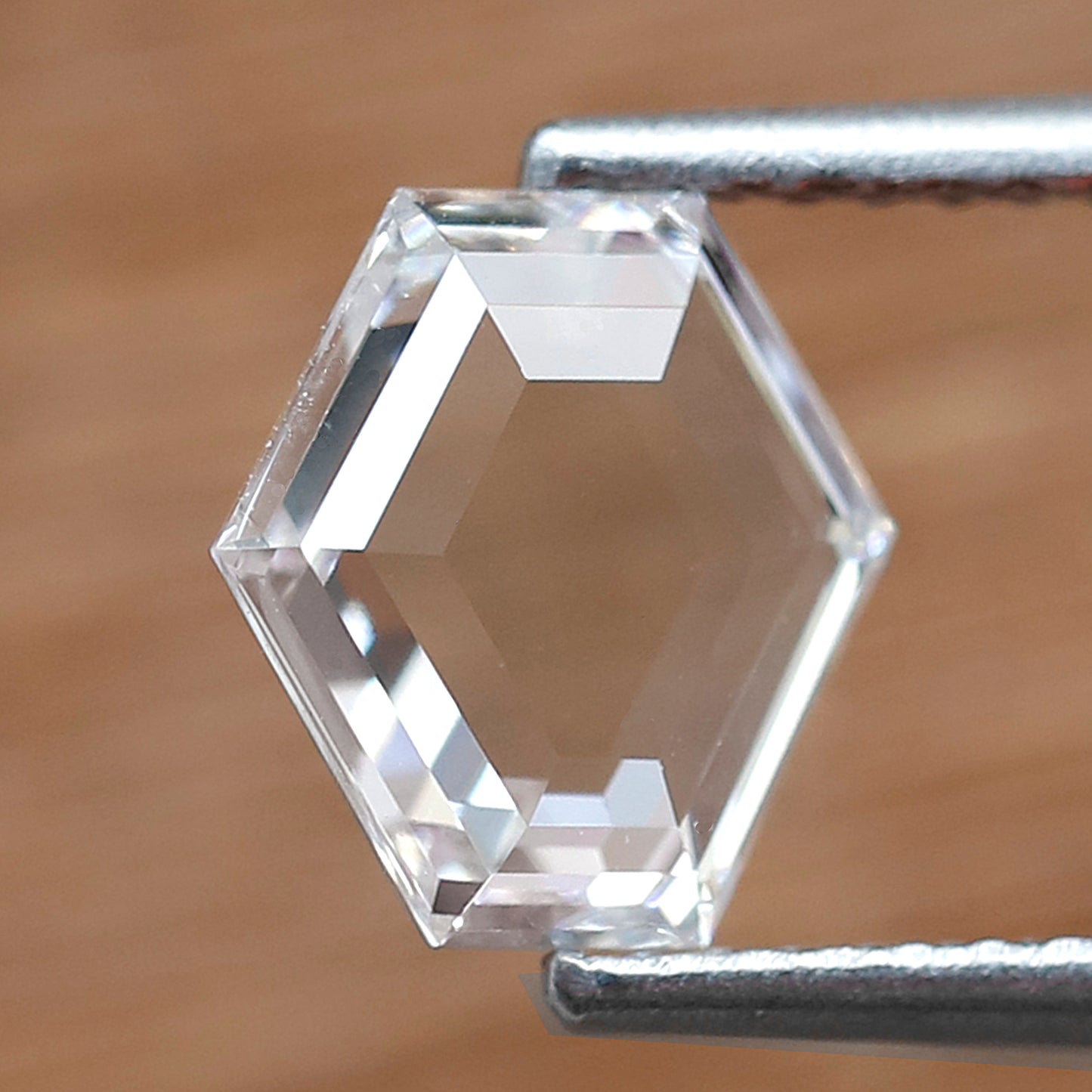 0.88 Ct EF VVS Geometric Rose Cut Diamond, Natural Conflict Free Loose Diamond for Custom Ring, Pendant, Fine Jewelry Making