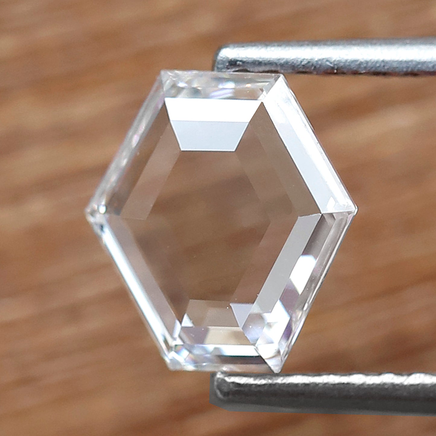 0.88 Ct EF VVS Geometric Rose Cut Diamond, Natural Conflict Free Loose Diamond for Custom Ring, Pendant, Fine Jewelry Making