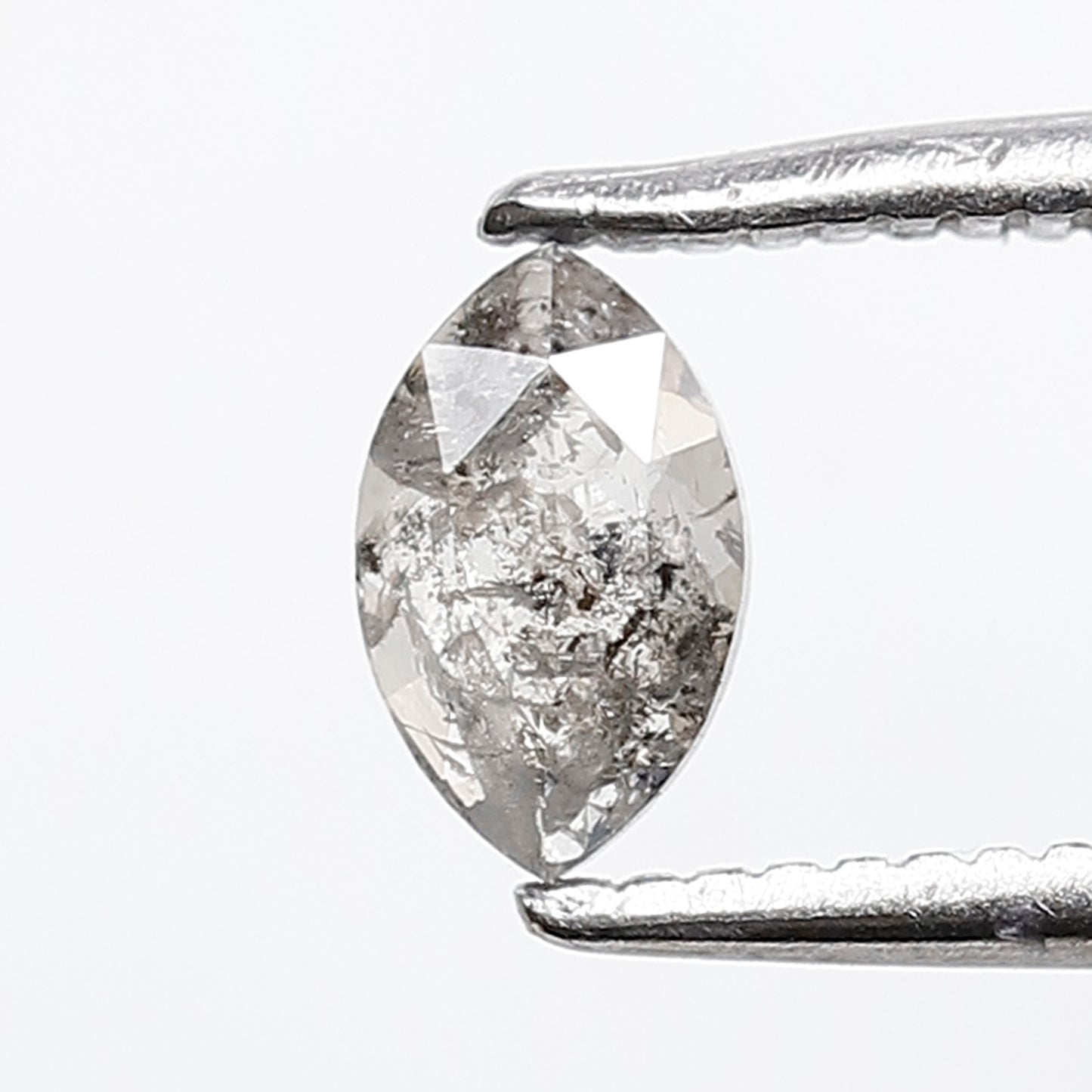 0.33 Ct 5.90 MM Marquise Shape Salt and Pepper Diamond Loose Natural Gray Black Color Diamond