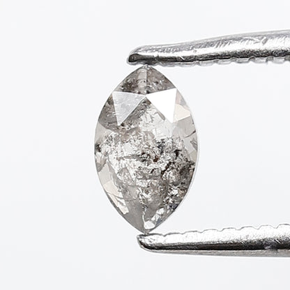 0.33 Ct 5.90 MM Marquise Shape Salt and Pepper Diamond Loose Natural Gray Black Color Diamond