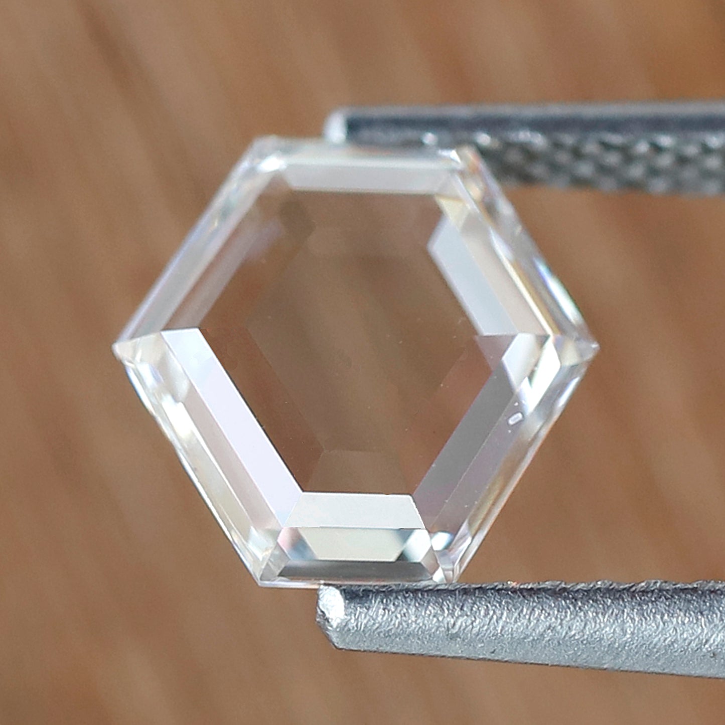 0.88 Ct EF VVS Geometric Rose Cut Diamond, Natural Conflict Free Loose Diamond for Custom Ring, Pendant, Fine Jewelry Making