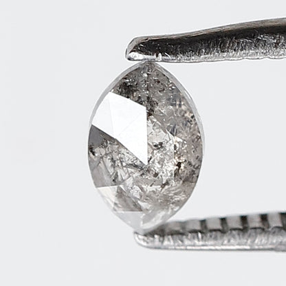 0.33 Ct 5.90 MM Marquise Shape Salt and Pepper Diamond Loose Natural Gray Black Color Diamond