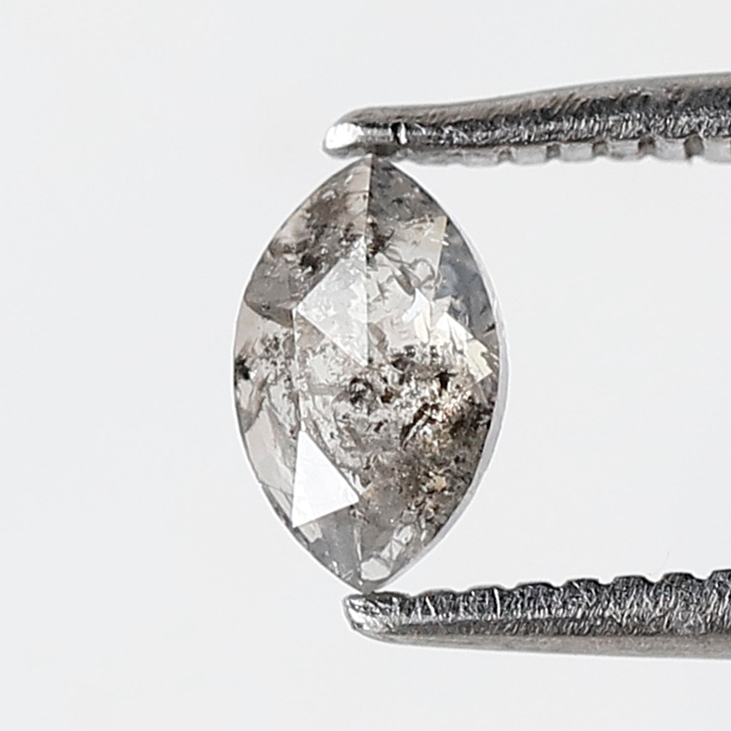 0.33 Ct 5.90 MM Marquise Shape Salt and Pepper Diamond Loose Natural Gray Black Color Diamond