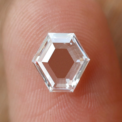0.88 Ct EF VVS Geometric Rose Cut Diamond, Natural Conflict Free Loose Diamond for Custom Ring, Pendant, Fine Jewelry Making
