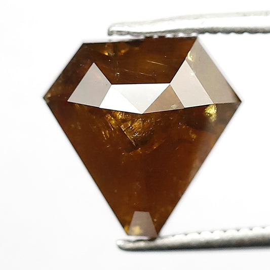 3.90 CT Fancy Greenish Brown color Modified Geometric Shape Salt and Pepper Perfect For Making Unique Diamond Jewelry