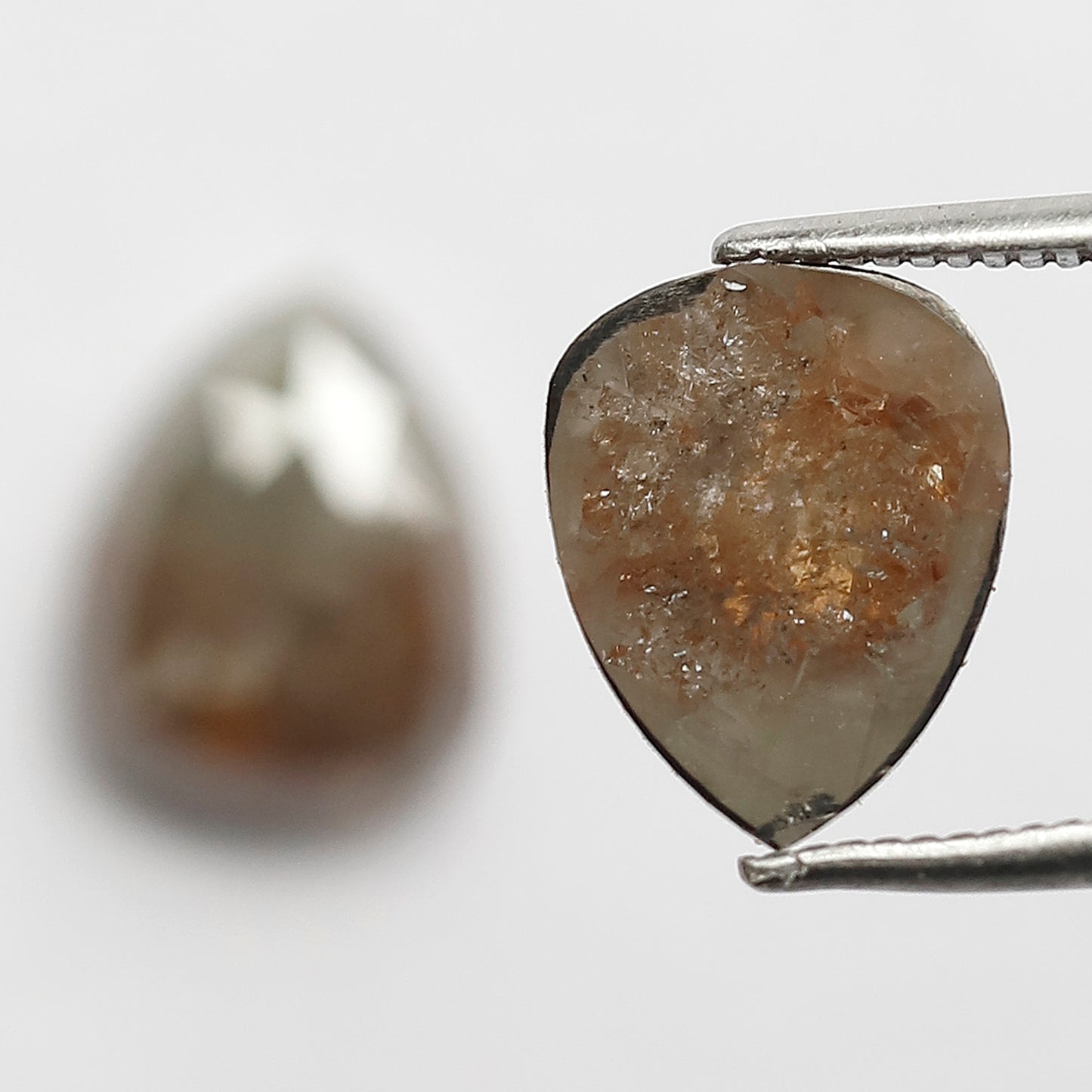 5.00 Ct Pear Shape Grayish Red Rustic Diamonds | Conflict Free Loose Jewelry Pair