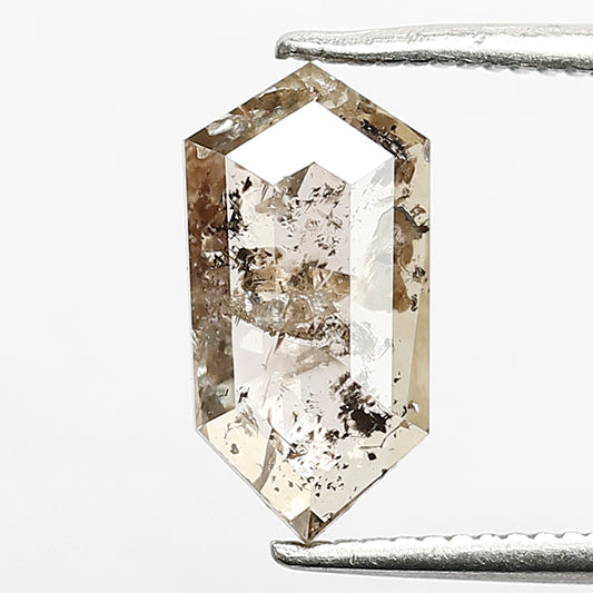 1.51 CT Brownish Translucent Modified Shape Loose Salt and Pepper Diamond Perfect For Making Vintage Bespoke Jewelry