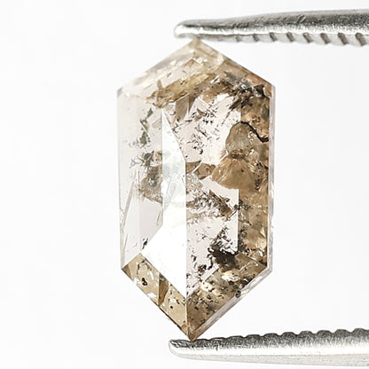 1.51 CT Brownish Translucent Modified Shape Loose Salt and Pepper Diamond Perfect For Making Vintage Bespoke Jewelry