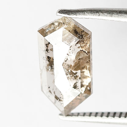 1.51 CT Brownish Translucent Modified Shape Loose Salt and Pepper Diamond Perfect For Making Vintage Bespoke Jewelry