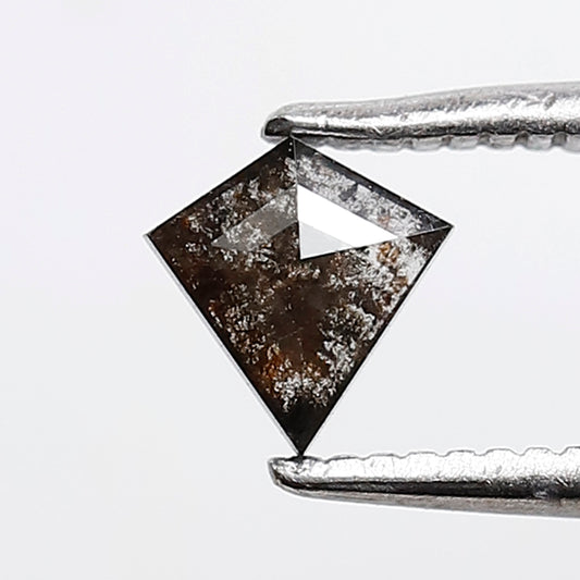 0.30 CT 5 MM Kite Salt and Pepper Diamond Gray Black Color Natural Loose Diamond