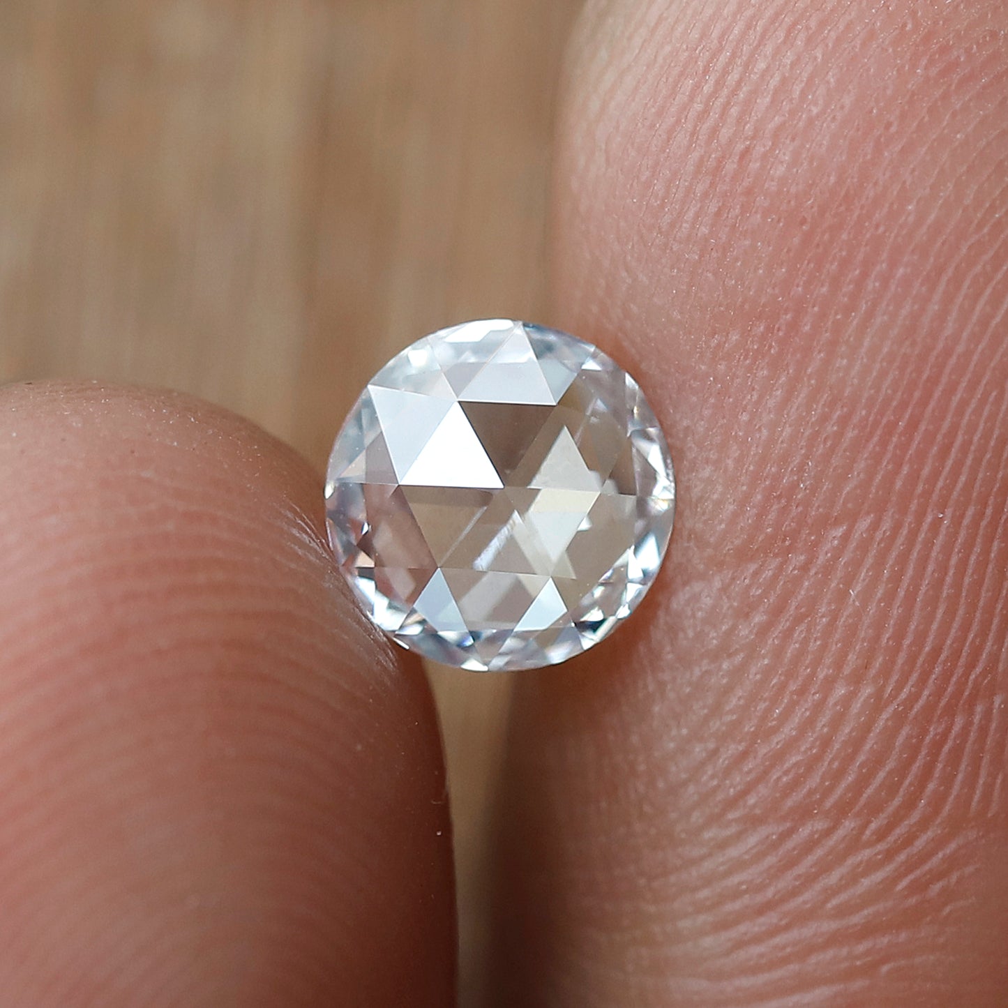 0.64 CT Round Rose cut Diamond | 6.50 x 6.50 mm Natural FG color VS Clarity Loose Diamond For Birthday Gift