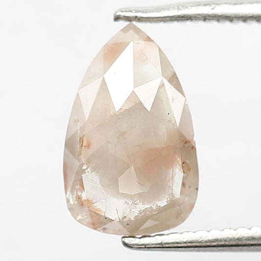 1.46 CT Stunning Grayish Pink color Perfect Pear Shape Natural Loose Salt and Pepper for Diamond wedding ring