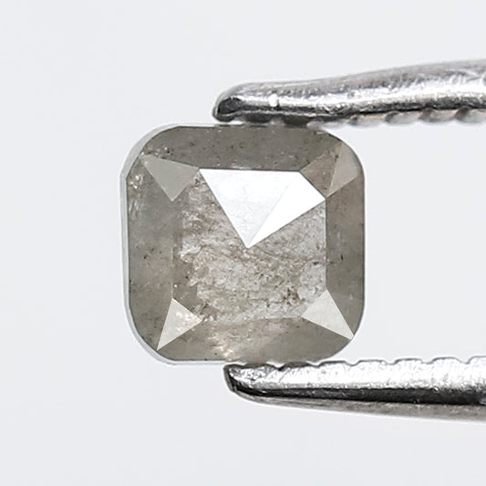 0.43 CT Cushion Salt and Pepper Diamond 4 MM Cushion Shape Natural Loose Gray Color Diamond