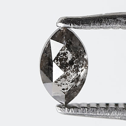 0.28 CT Marquise Shape Salt and Pepper Diamond Natural Loose Grey Black Color Diamond