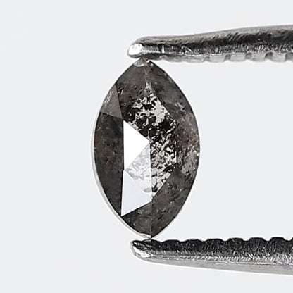 0.28 CT Marquise Shape Salt and Pepper Diamond Natural Loose Grey Black Color Diamond