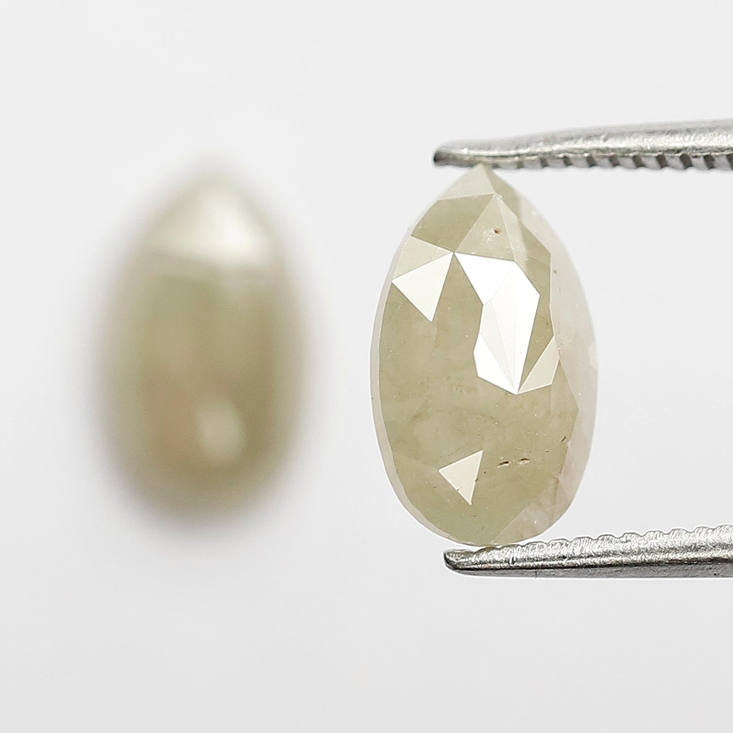 2.86 CT Pear Shape Diamond Pair, Natural Yellowish Loose Rustic Diamonds For Earrings