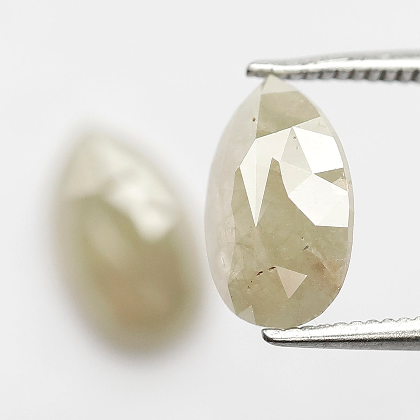 2.86 CT Pear Shape Diamond Pair, Natural Yellowish Loose Rustic Diamonds For Earrings