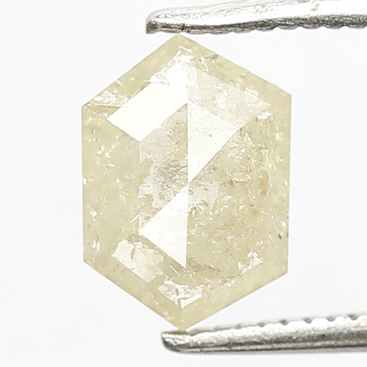 0.98 CT Elongated Hexagon Shape Yellowish Loose Salt and Pepper Diamond for Unique Engagement Ring