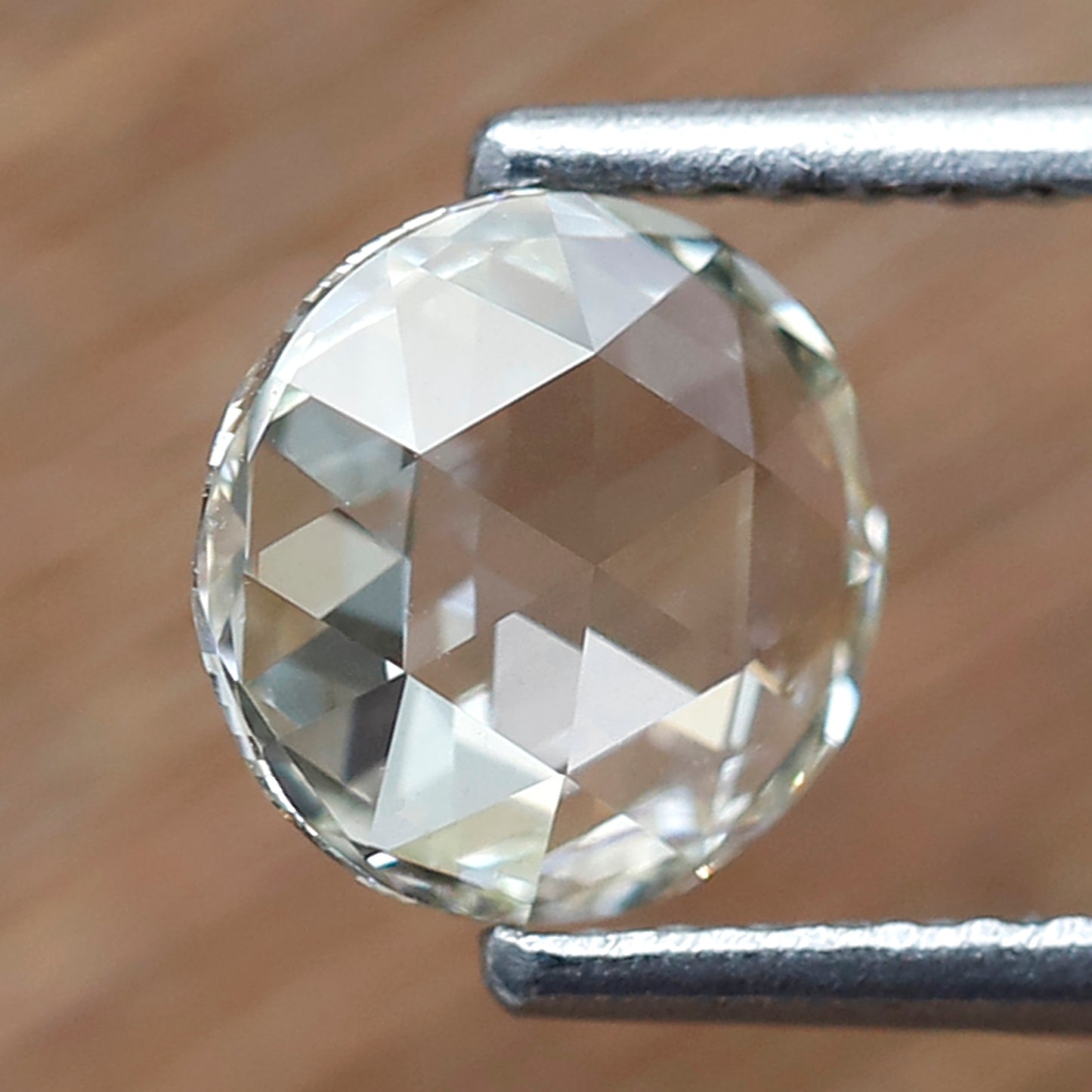 0.73 CT Light Yellow Round Shape Diamond, Natural VS1 Loose Rose cut Diamond For Making Women Ring
