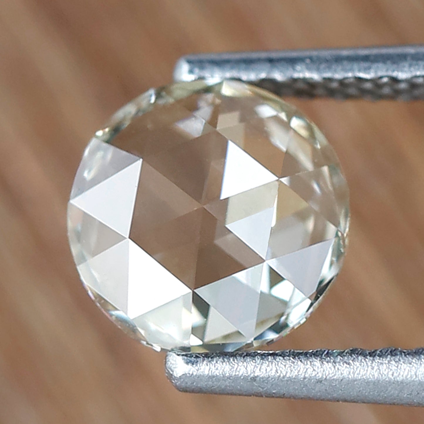 0.73 CT Light Yellow Round Shape Diamond, Natural VS1 Loose Rose cut Diamond For Making Women Ring
