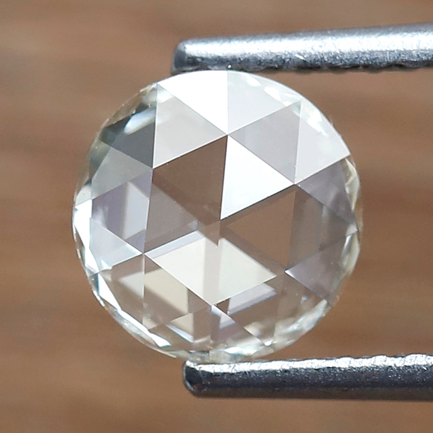0.73 CT Light Yellow Round Shape Diamond, Natural VS1 Loose Rose cut Diamond For Making Women Ring