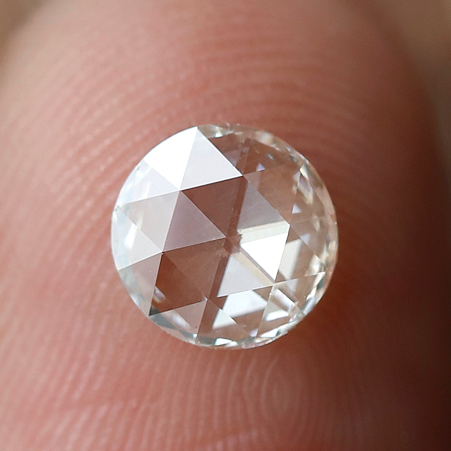 0.73 CT Light Yellow Round Shape Diamond, Natural VS1 Loose Rose cut Diamond For Making Women Ring