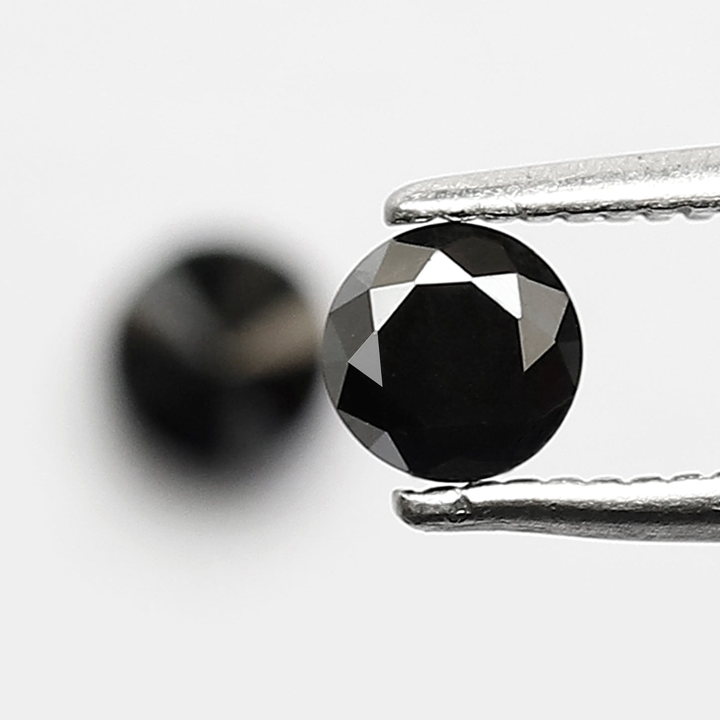 0.62 CT Twin Pair Of Heated Black 4.1 MM Full Cut Pointed Round Brilliant Cut Loose Diamond Perfect For Making Stud Handmade Earrings