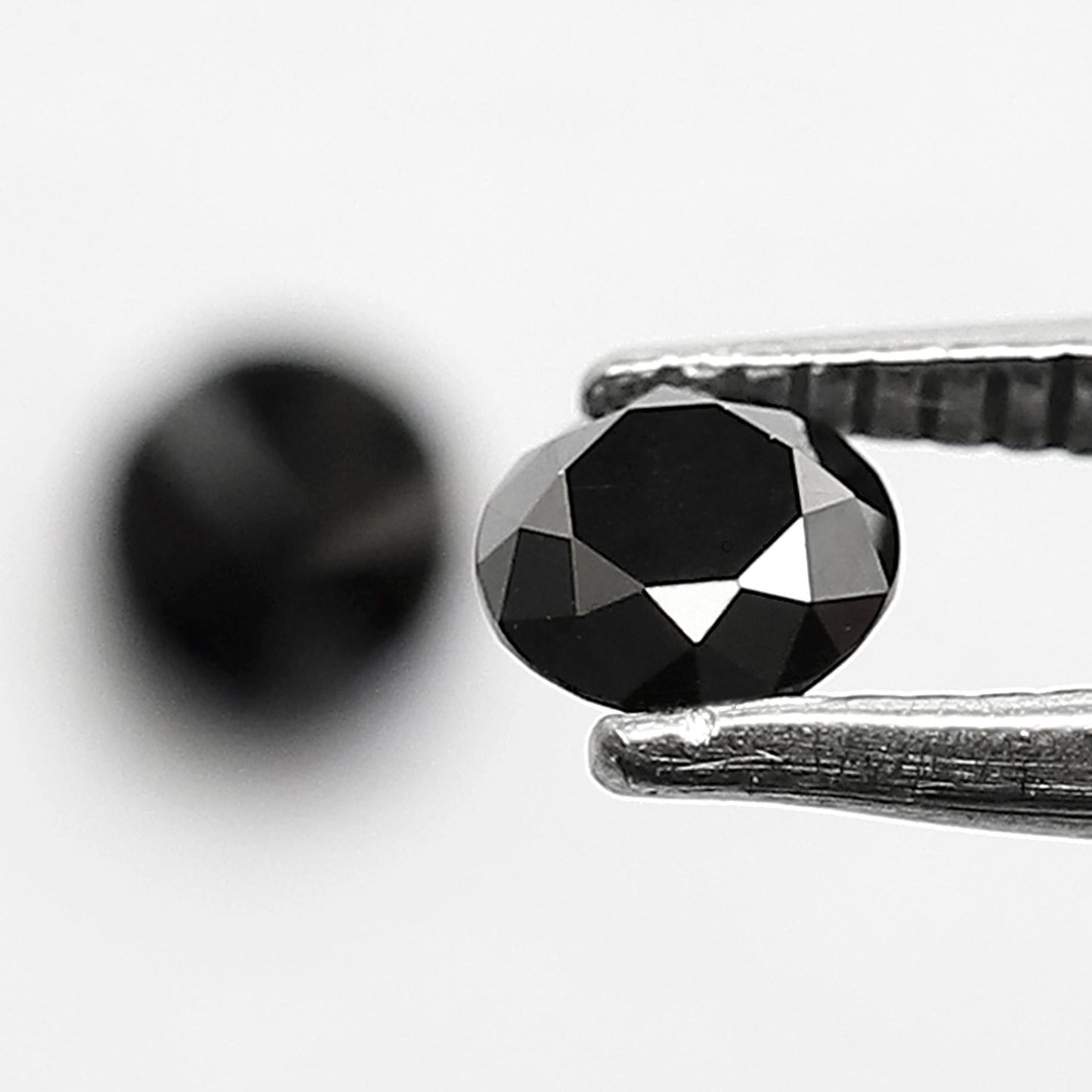 0.62 CT Twin Pair Of Heated Black 4.1 MM Full Cut Pointed Round Brilliant Cut Loose Diamond Perfect For Making Stud Handmade Earrings