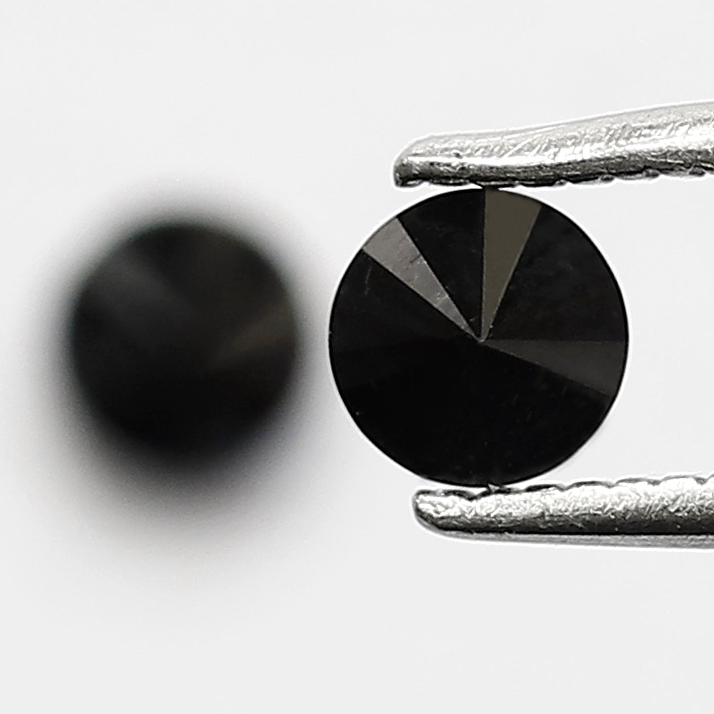 0.62 CT Twin Pair Of Heated Black 4.1 MM Full Cut Pointed Round Brilliant Cut Loose Diamond Perfect For Making Stud Handmade Earrings