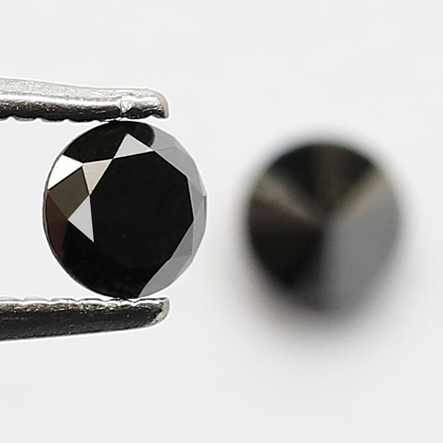 0.62 CT Twin Pair Of Heated Black 4.1 MM Full Cut Pointed Round Brilliant Cut Loose Diamond Perfect For Making Stud Handmade Earrings