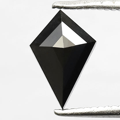 1.05 CT Kite Shape Loose Diamond, Natural Treated 9.4 MM Black Diamond For Wedding Band and Custom Pendant