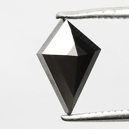 1.05 CT Kite Shape Loose Diamond, Natural Treated 9.4 MM Black Diamond For Wedding Band and Custom Pendant