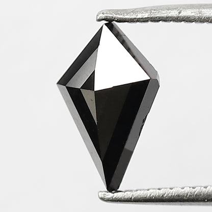 1.05 CT Kite Shape Loose Diamond, Natural Treated 9.4 MM Black Diamond For Wedding Band and Custom Pendant
