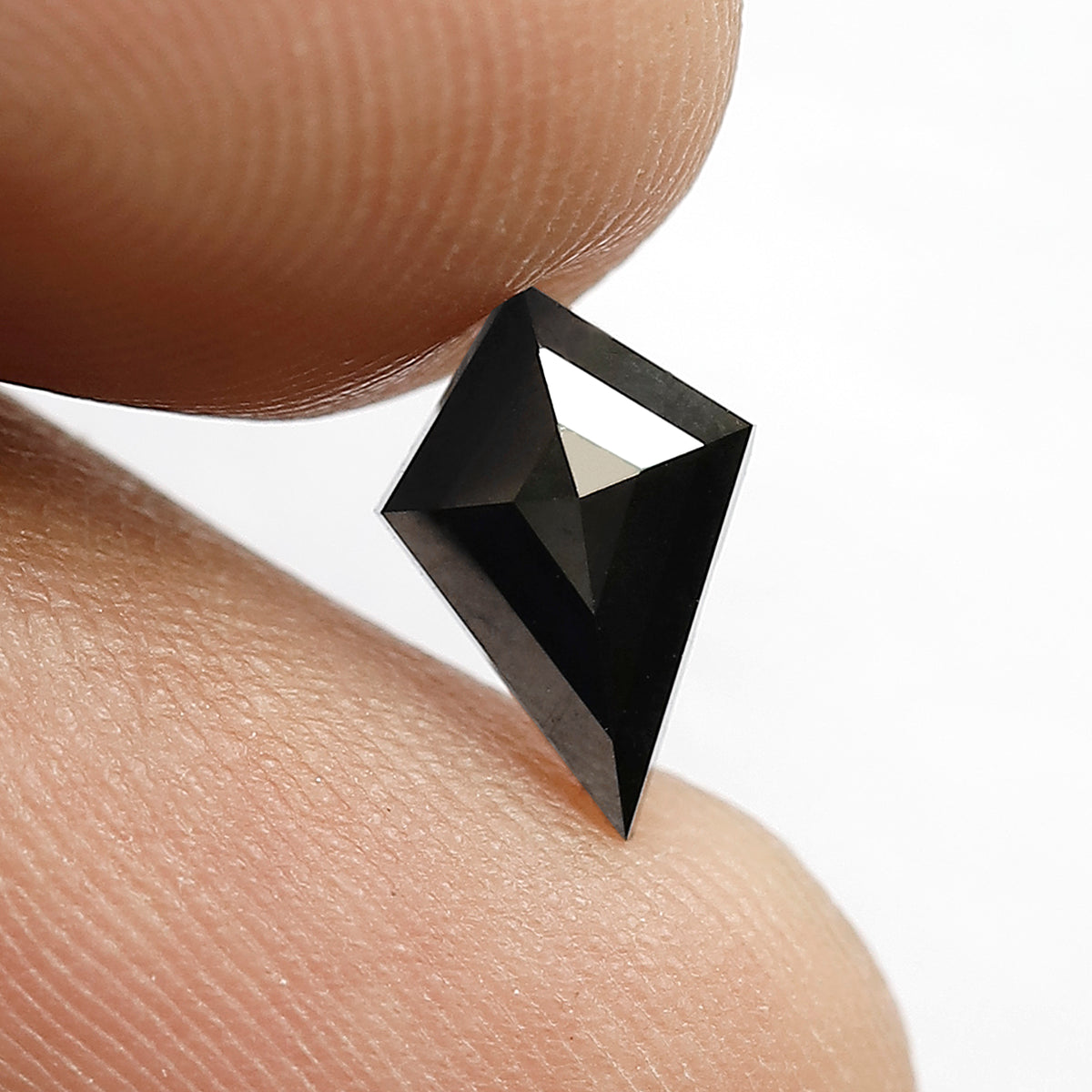 1.05 CT Kite Shape Loose Diamond, Natural Treated 9.4 MM Black Diamond For Wedding Band and Custom Pendant