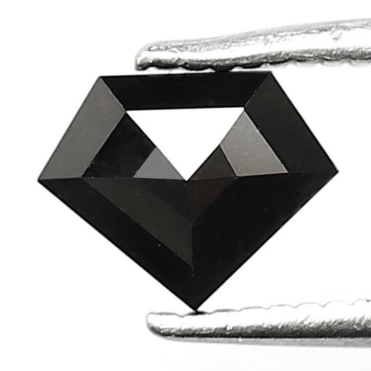 0.79 CT Diamond cut Treated Black Diamond, 5.50 x 6.90 mm Loose Diamond For Anniversary Ring
