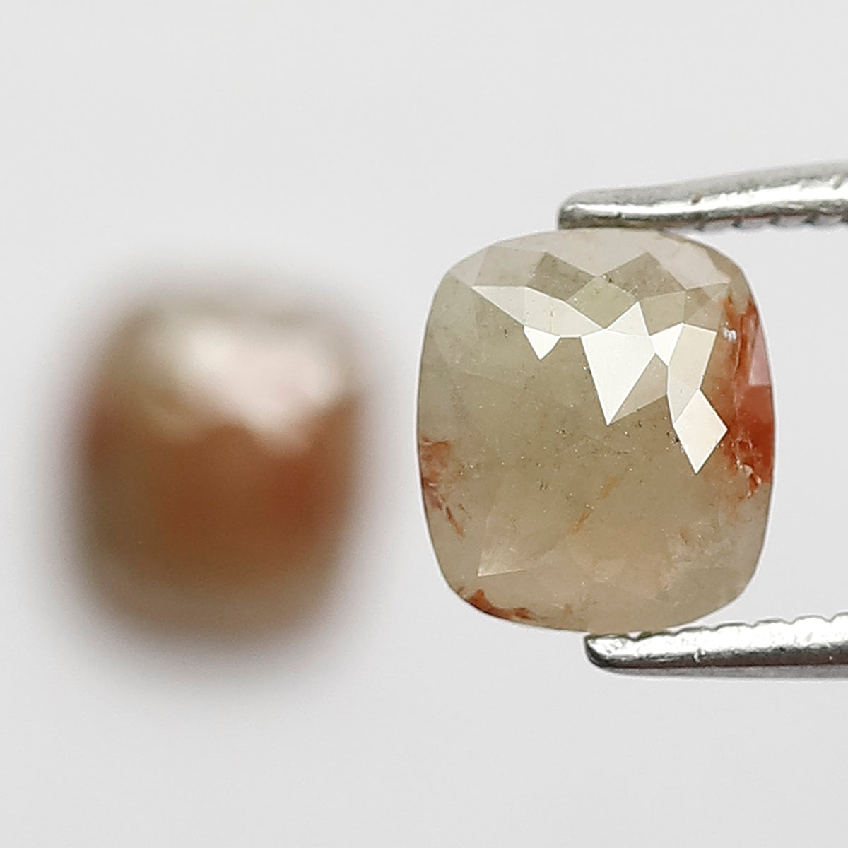 Emerald Shape 1.66 Ct Pair Diamonds Natural Loose Grayish Red color Earth Mined Rustic Diamonds