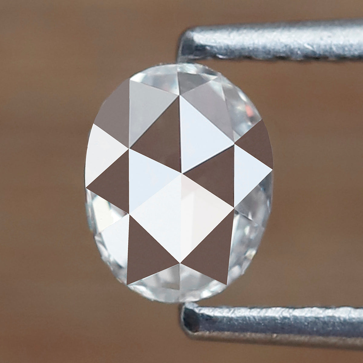 Oval Shape 0.40 Ct Rose Cut Diamond IJ VS Clarity, Natural Loose Diamond for Custom Jewelry, Minimalist Ring Stone