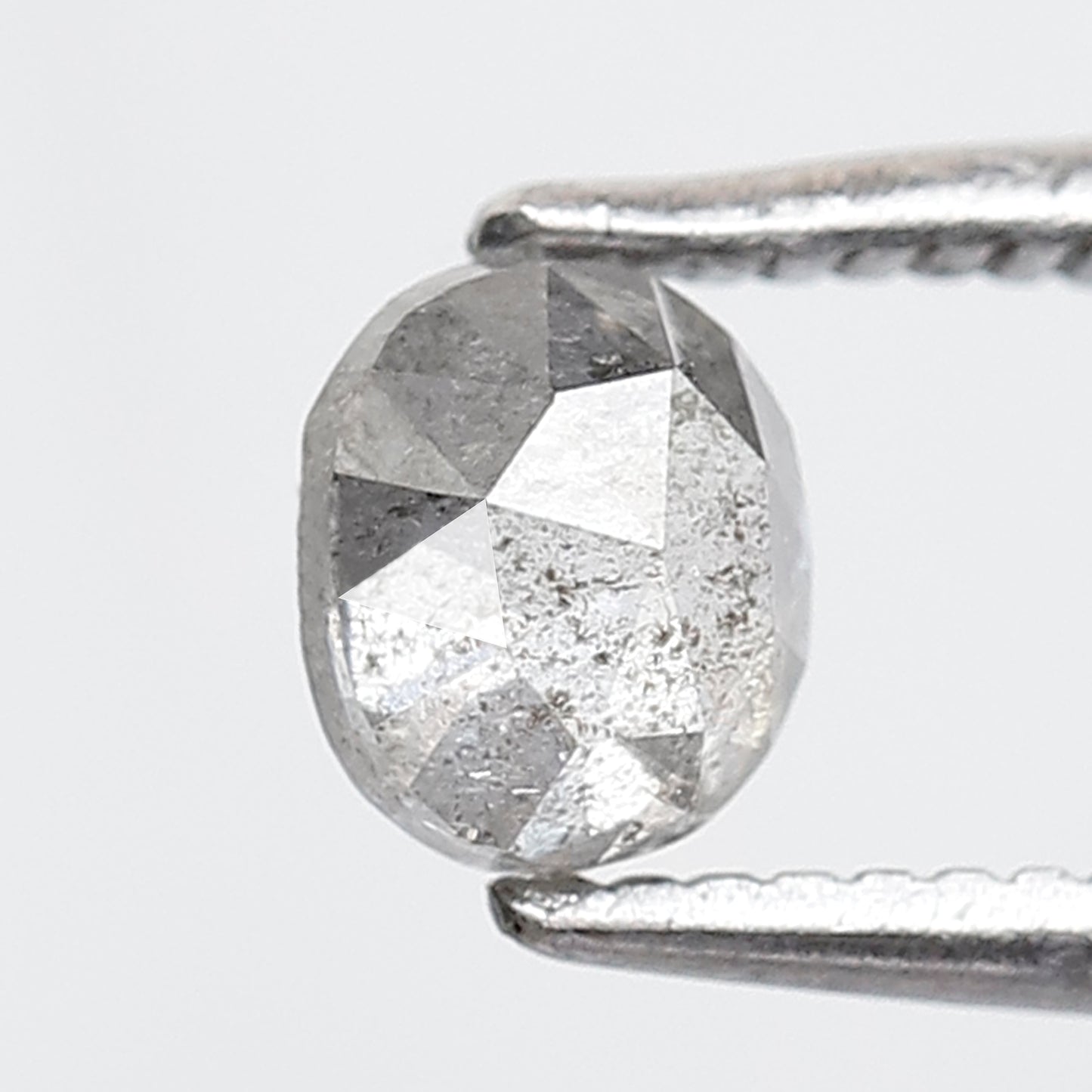 0.53 CT Oval Salt and Pepper Diamond 5 MM Oval Shape Gray Black Color Natural Loose Diamond