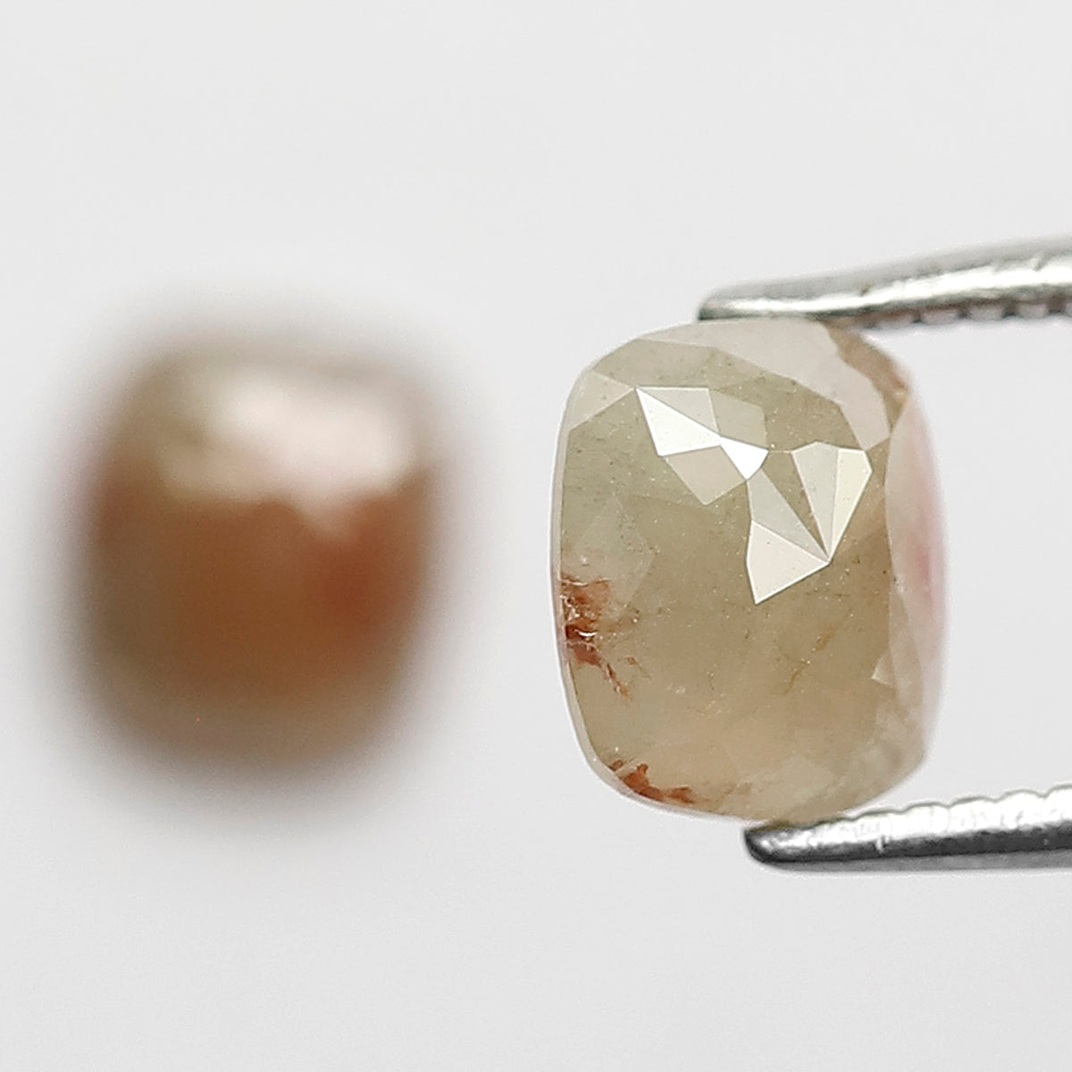 Emerald Shape 1.66 Ct Pair Diamonds Natural Loose Grayish Red color Earth Mined Rustic Diamonds