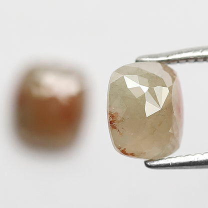 Emerald Shape 1.66 Ct Pair Diamonds Natural Loose Grayish Red color Earth Mined Rustic Diamonds